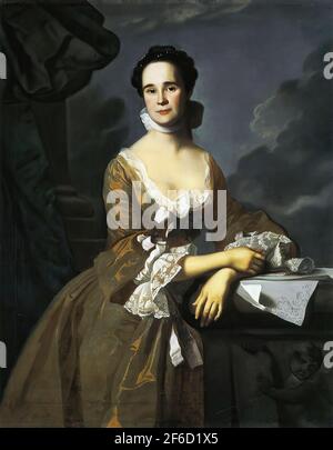 John Singleton Copley - Mme Daniel Hubbard Mary Greene 1764 Banque D'Images