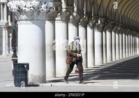 Italie, Venise, 9 avril 2020 : une Venise vide, pendant le confinement du coronavirus italien. Photo © Matteo Biatta/Sintesi/Alamy stock photo Banque D'Images