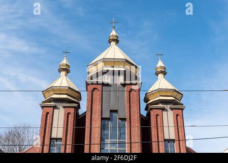 Église de l'Assomption de la Sainte Vierge Marie (catholique ukrainienne), rue Bathurst, Toronto, Canada Banque D'Images