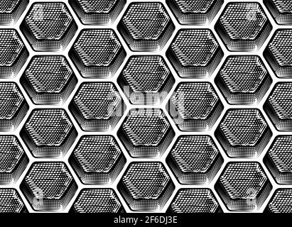 Arrière-plan sans couture en nid d'abeille Illustration de Vecteur