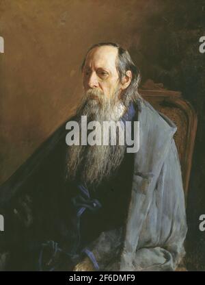 Nikolai Yarochenko - Portrait Mikhail Yevgrafovich Saltykov Shchedrin 1886 Banque D'Images