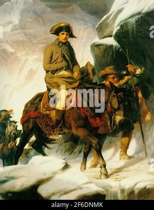 Paul Delaroche - Napoleon Crossing Alpes 1850 Banque D'Images