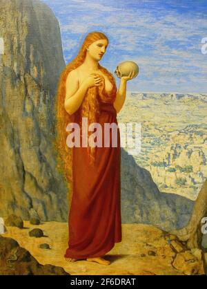 Pierre Puvis de Chavannes - Mary Magdalene désert 1 1869 Banque D'Images
