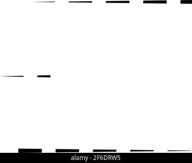 Elément géométrique de lignes droites parallèles aléatoires en pointillés. Lignes horizontales aléatoires, bandes avec espaces Illustration de Vecteur