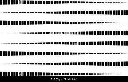 Elément géométrique de lignes droites parallèles aléatoires en pointillés. Lignes horizontales aléatoires, bandes avec espaces Illustration de Vecteur