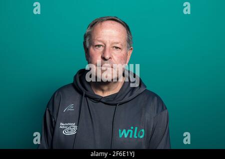 Dortmund, Allemagne. 31 mars 2021. Aviron: Journée des médias Allemagne huit: Entraîneur national Uwe Bender. Credit: Bernd Thissen/dpa/Alay Live News Banque D'Images