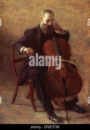 Thomas Eakins - Violoncelle violoncelliste Player 1896 Banque D'Images