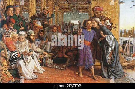 William Holman Hunt - trouver le temple du Sauveur 1862 Banque D'Images