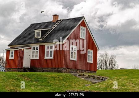 Akranes, Islande. 27 mai 2015. Le musée folklorique d'Akranes abrite quelques expositions, ainsi qu'un grand musée en plein air Banque D'Images