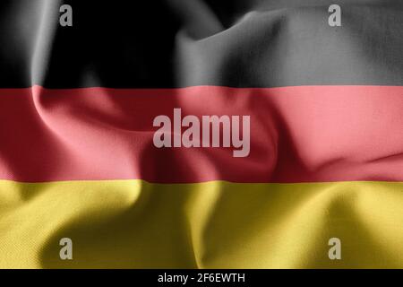 3d rendant réaliste le drapeau de la soie de l'Allemagne Banque D'Images