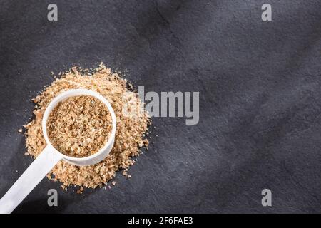 Poudre alimentaire à base de fibres de soja Banque D'Images