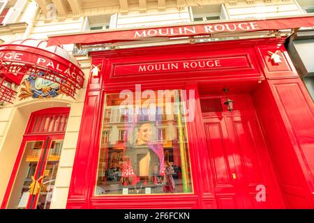 Entrée au Moulin Rouge Banque D'Images