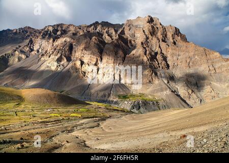 Village de Photoksar - randonnée Zanskar - Ladakh - Inde Banque D'Images