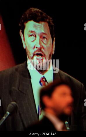 David Blunkett Secrétaire d'État à l'éducation octobre 1999 Nouveaux directeurs d'école lors d'une conférence à Londres Banque D'Images