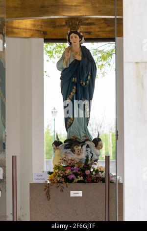 Notre Dame au Sanctuaire de Sameiro. Le Sanctuaire de notre-Dame de Sameiro est un sanctuaire marial situé sur une colline près de Braga, Portugal. xviiie siècle Banque D'Images