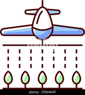 Icône de couleur RVB pesticides Illustration de Vecteur