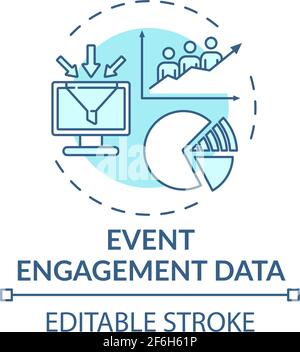 Icône de concept de données d'interception d'événement Illustration de Vecteur