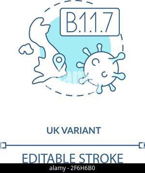Icône de concept de variante britannique Illustration de Vecteur