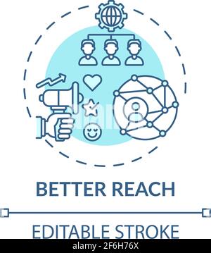 Icône de concept meilleure portée Illustration de Vecteur