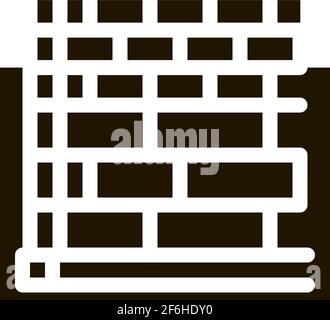 Icône de base de bloc Illustration du glyphe vectoriel Illustration de Vecteur