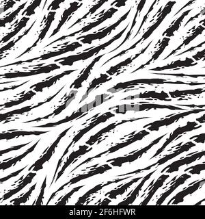 Motif noir et blanc vectoriel sans couture.peau de zèbre. Illustration de Vecteur