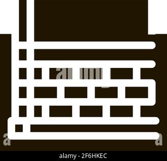 Illustration du glyphe vectoriel d'icône de fondation préfabriquée Illustration de Vecteur