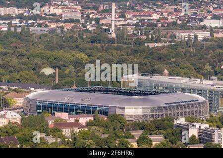 Grande arène de football de Budapest, appelée Groupama Arena Banque D'Images