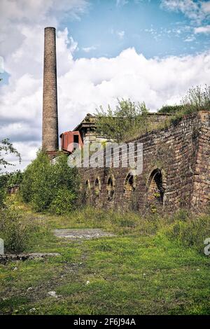 Ancien brickwork à Waterside près d'Ayr maintenant l'emplacement de Le chemin de fer de Doon Valley Banque D'Images