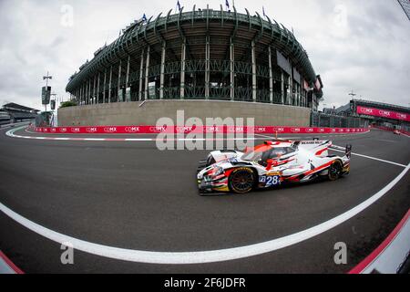 28 PERRODO François (fra), COLLARD Emmanuel (fra), VAXIERE Matthieu (fra), Oreca 07 Gibson team TDS course, action pendant le Championnat du monde d'endurance FIA WEC 2017, 6 heures du Mexique du 1er au 3 septembre - photo Florent Gooden / DPPI Banque D'Images