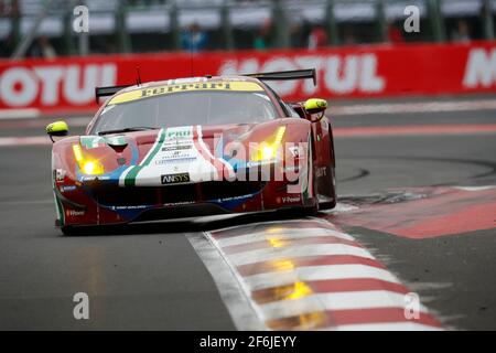 71 RIGON David (ita), BIRD Sam (gbr), Ferrari 488 GTE équipe AF Corse, action pendant le Championnat du monde d'endurance WEC 2017 de la FIA, 6 heures du Mexique du 1er au 3 septembre - photo Clement Marin / DPPI Banque D'Images