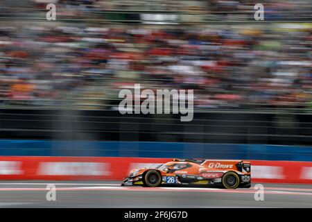 26 RUSINOV Roman (rus), THIRIET Pierre (FRA), LYNN Alex (gbr), Oreca 07 Gibson team G-Drive course, action pendant le Championnat du monde d'endurance WEC FIA 2017, 6 heures du Mexique du 1er au 3 septembre - photo Frédéric le Floc'h / DPPI Banque D'Images