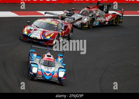 13 PIQUET Nelson jr (BRA), BECHE Matthias (che), HEINEMEIER HANSSON David (dnk), Oreca 07 Gibson team Vaillante Rebellion, action pendant le Championnat du monde d'endurance WEC 2017 de la FIA, 6 heures du Mexique du 1er au 3 septembre - photo Florent Gooden / DPPI Banque D'Images