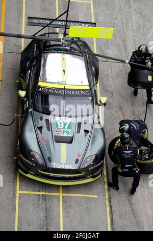 97 TURNER Daren (gbr), ADAM Jonny (gbr), Aston Martin Vantage équipe Aston Martin, action pendant le Championnat du monde d'endurance WEC 2017 de la FIA, 6 heures de Shanghai du 3 au 5 novembre, à Shanghai, Chine - photo Clement Marin / DPPI Banque D'Images