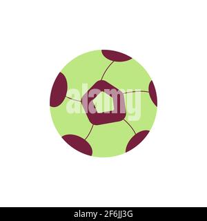 Ballon de football. Pour les cours de sport, de football, d'éducation physique. Illustration vectorielle isolée en style plat Illustration de Vecteur