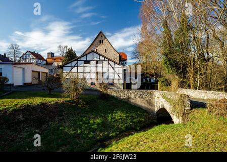 Le château historique de Lüderbach à Hesse en Allemagne Banque D'Images