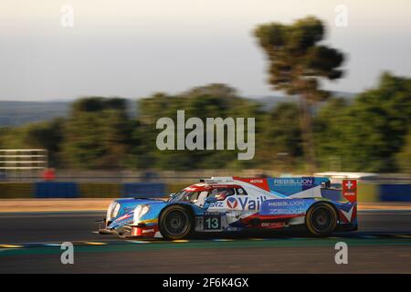 13 PIQUET Nelson jr (BRA), BECHE Mathias (che), HEINEMEIER HANSSON David (dnk), Oreca 07 Gibson team Vaillante Rebellion, action pendant la course de 24 heures du Mans 2017, du 17 au 18 juin sur le circuit du Mans, France - photo Florent Gooden / DPPI Banque D'Images