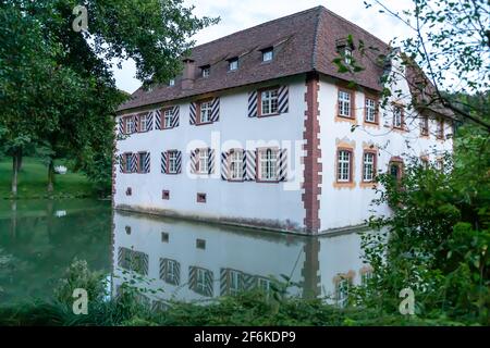 Château amarré avec fossé à Inzlingen Banque D'Images