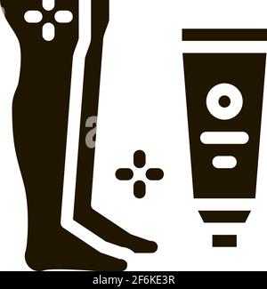 Spray pour les jambes après le rasage Icon Vector Glyph Illustration Illustration de Vecteur