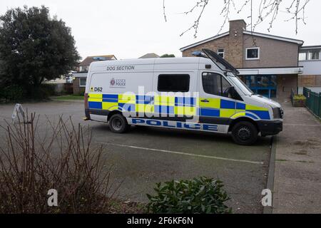 Essex police Dog Unit van, Walton on the Naze, tendring, Essex England Banque D'Images
