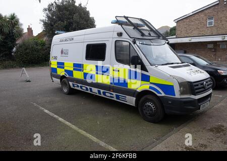 Essex police Dog Unit van, Walton on the Naze, tendring, Essex England Banque D'Images