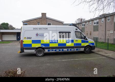 Essex police Dog Unit van, Walton on the Naze, tendring, Essex England Banque D'Images
