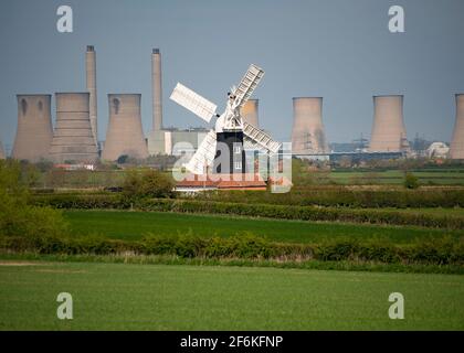 Nord du moulin à vent de Leverton Banque D'Images