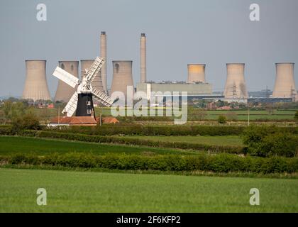 Nord du moulin à vent de Leverton Banque D'Images