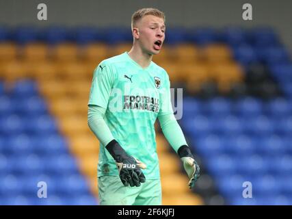 WIMBLEDON ENGLAND - MARS 31: Matthew Cox de l'AFC Wimbledon pendant la coupe de la jeunesse FA quatrième tour correct entre AFC Wimbledon et Tottenham Hotspur à PL Banque D'Images