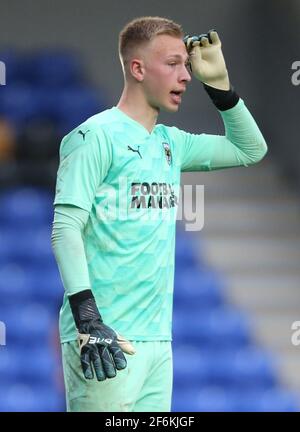 WIMBLEDON ENGLAND - MARS 31: Matthew Cox de l'AFC Wimbledon pendant la coupe de la jeunesse FA quatrième tour correct entre AFC Wimbledon et Tottenham Hotspur à PL Banque D'Images