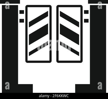 Accéder à l'icône du tourniquet, style simple Illustration de Vecteur