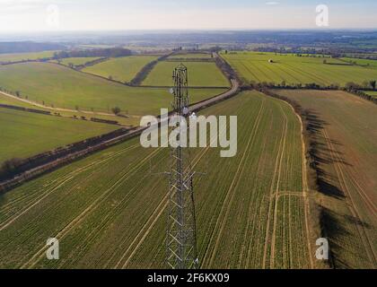 Tour de radio Leverton Hill Retford Banque D'Images