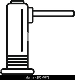 Icône de tourniquet de train, style de contour Illustration de Vecteur