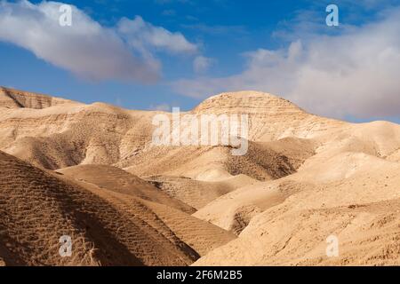 Israël, désert du Néguev, paysage désertique aride Banque D'Images
