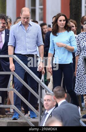 Heidelberg, Allemagne. 20 juillet 2017. Catherine la duchesse de Cambridge et duc de Cambridge le prince William visitèrent Heidelberg Banque D'Images